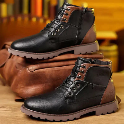 Jethro | Stivali stringati in pelle premium